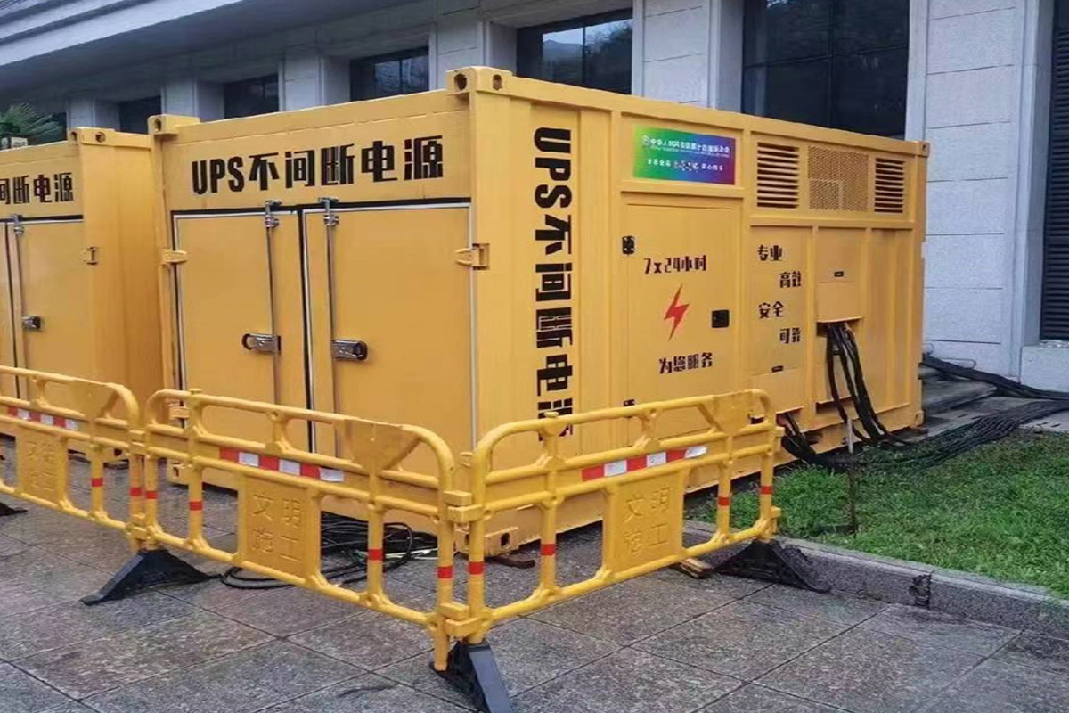 溆浦发电机租赁施工现场
